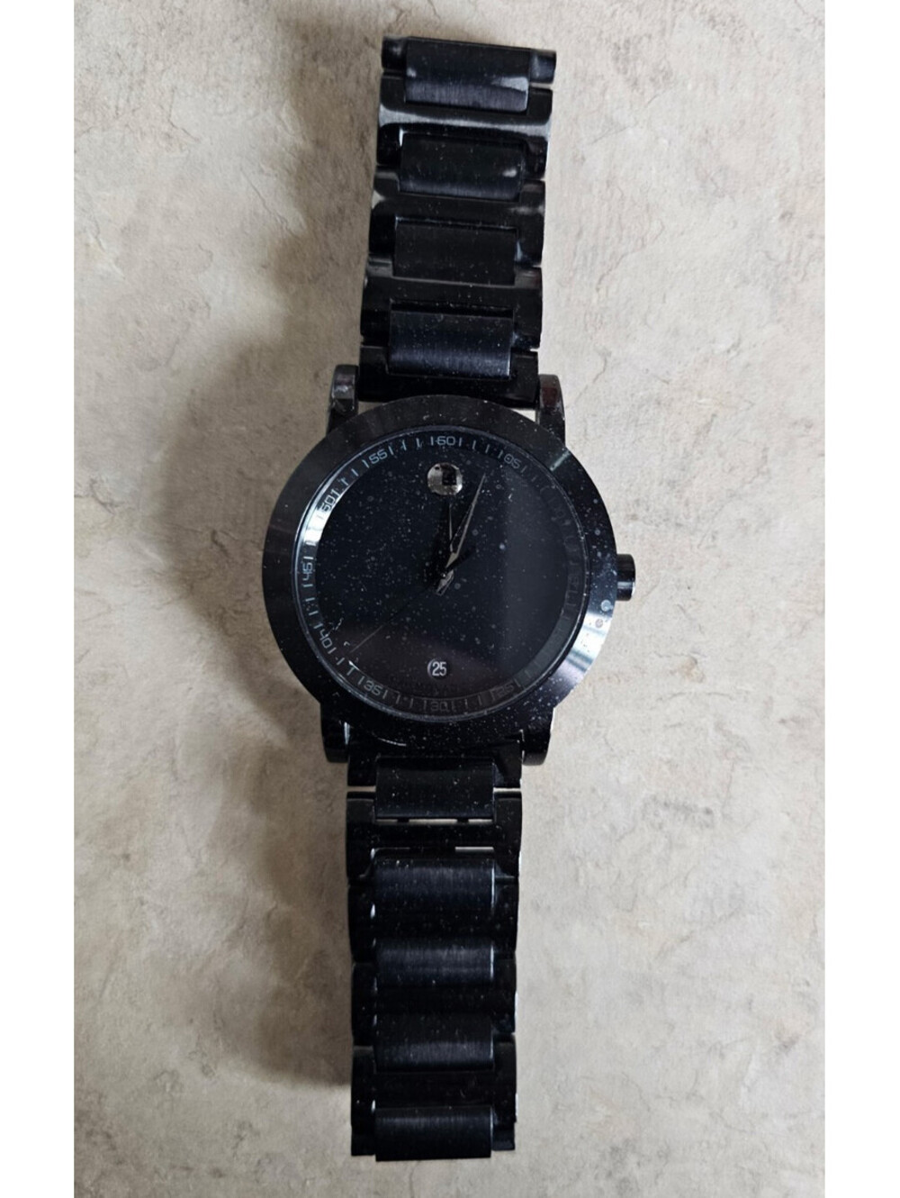 Movado Men's Black PVD Museum Sport Watch Black/Black Model#: 07.1.36.1202~ NB